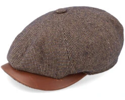 Hatteras Wool/Cotton Brown Flat Cap - Stetson