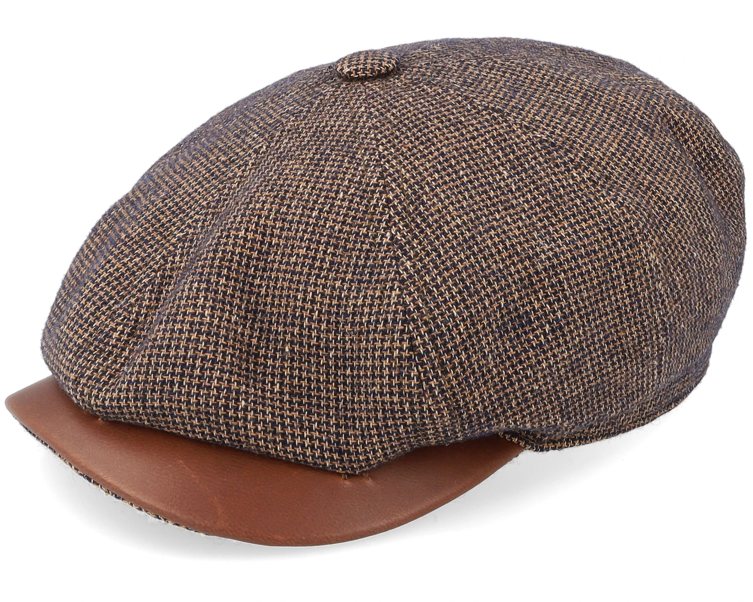 Hatteras Wool/Cotton Brown Flat Cap - Stetson 1 Hatteras Wool/Cotton Brown Flat Cap - Stetson