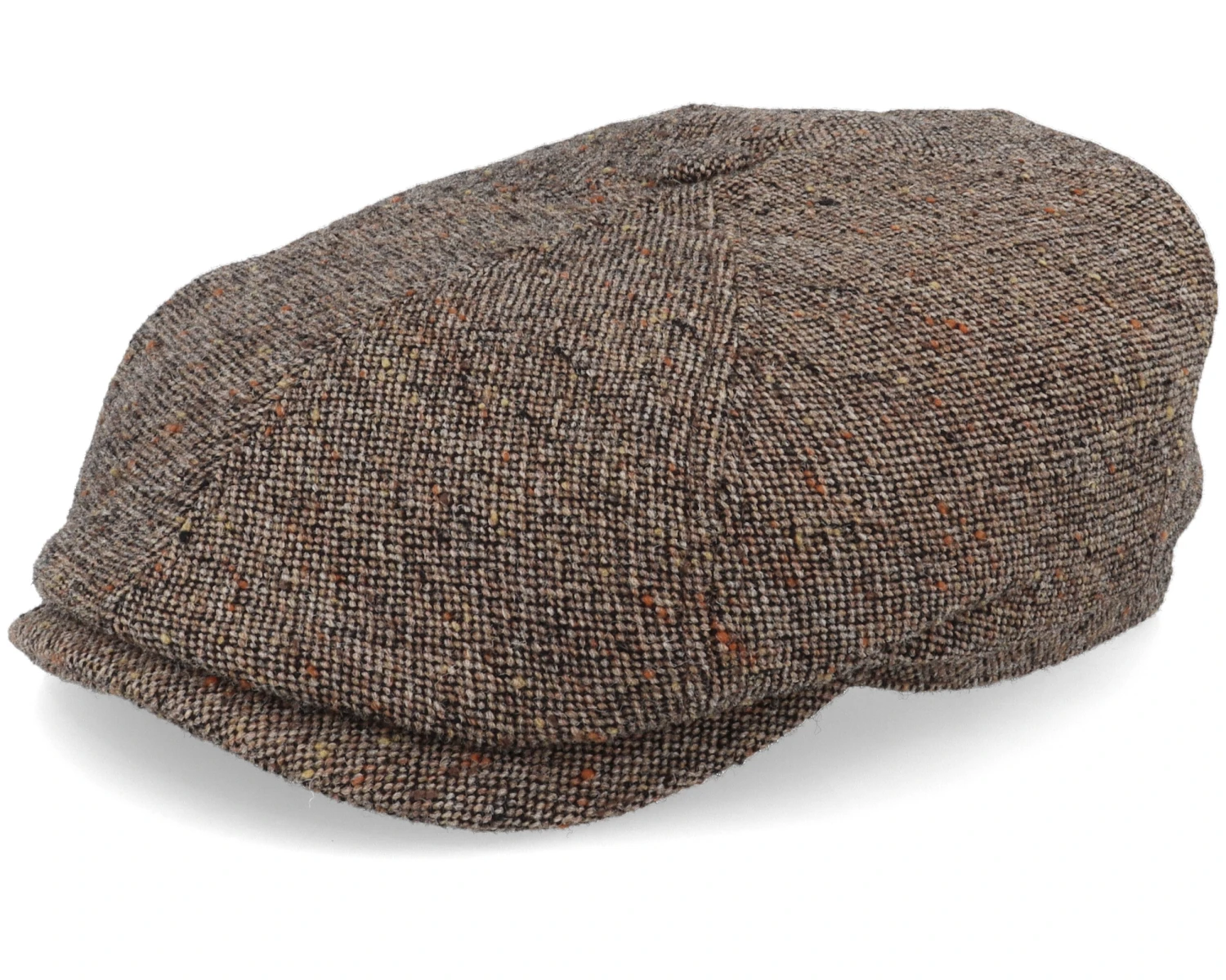 6-panel Virgin Wool Brown Flat Cap - Stetson 1 6-panel Virgin Wool Brown Flat Cap - Stetson