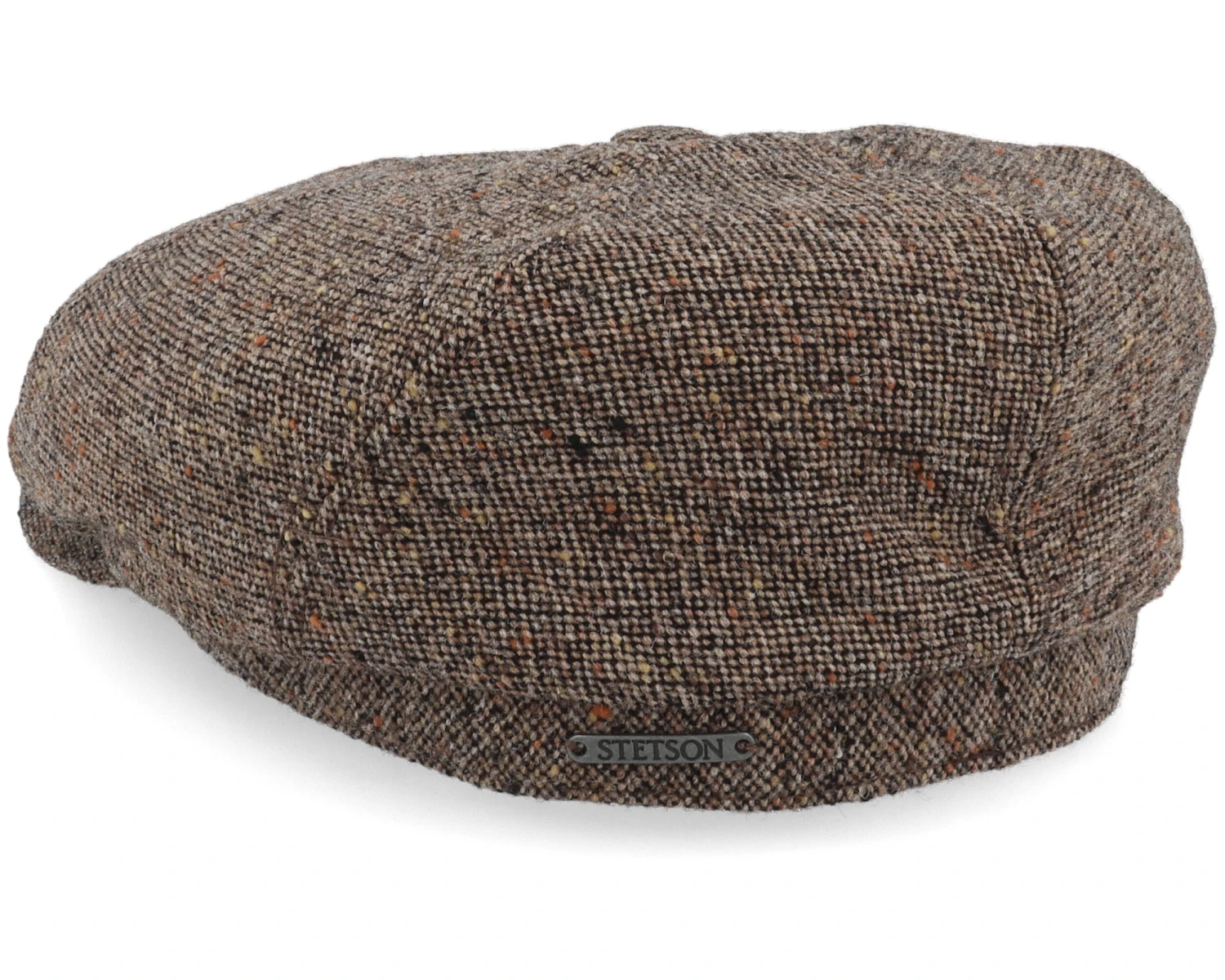6-panel Virgin Wool Brown Flat Cap - Stetson 2 6-panel Virgin Wool Brown Flat Cap - Stetson - Image 2