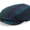 Driver Harris Tweed Blue Flat Cap - Stetson