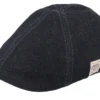 Texas Denim Black Flat Cap - Stetson