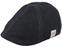 Texas Denim Black Flat Cap - Stetson