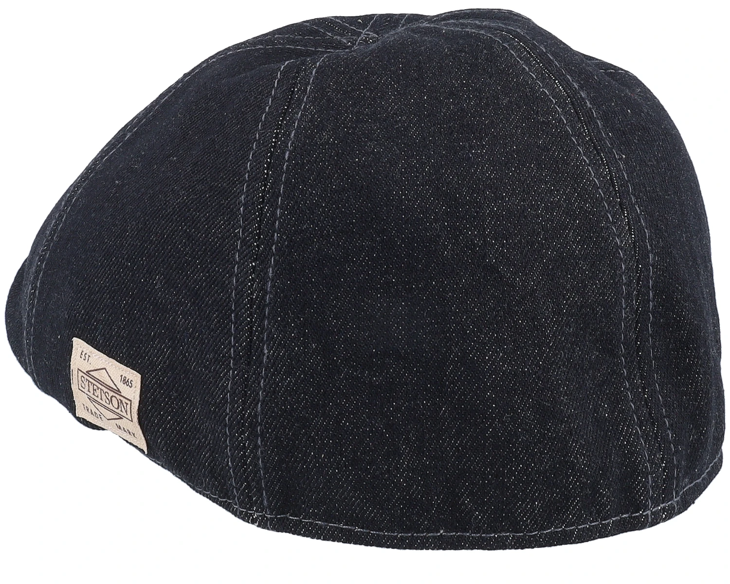 Texas Denim Black Flat Cap - Stetson 2 Texas Denim Black Flat Cap - Stetson - Image 2