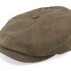 Hatteras Vintage Wax Earflap Brown Flat Cap - Stetson