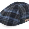 Texas Shadow Plaid Blue Flatcap - Stetson