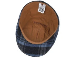 Texas Shadow Plaid Blue Flatcap - Stetson -Stetson 4063633107412 4