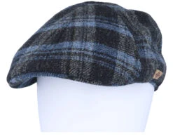 Texas Shadow Plaid Blue Flatcap - Stetson -Stetson 4063633107412 5