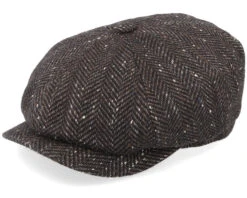 Hatteras Cashmere/Silk Charcoal Flat Cap - Stetson