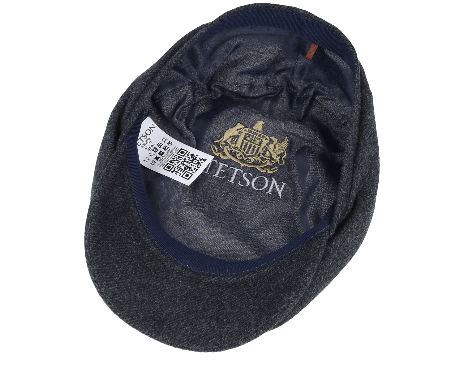 Driver Cap Cashmere Black Flat Cap - Stetson 4 Driver Cap Cashmere Black Flat Cap - Stetson - Image 4