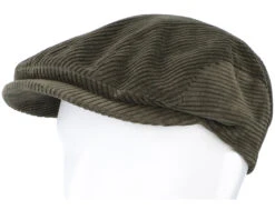 Ivy Cap Cord Olive Flat Cap - Stetson -Stetson 4063633111228 5