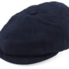 Hatteras Soft Cotton Navy Flatcap - Stetson