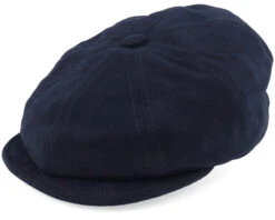 Hatteras Soft Cotton Navy Flatcap - Stetson