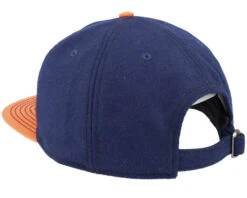 Baseball Cap Retro Script 29 Navy/Orange Strapback - Stetson -Stetson 4063633112324 3