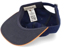 Baseball Cap Retro Script 29 Navy/Orange Strapback - Stetson -Stetson 4063633112324 5