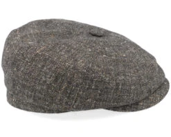 Hatteras Virgin Wool/Linen Charcoal Flat Cap - Stetson -Stetson 4063633116933 3