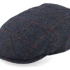 Driver Cap Wool Grey Herringbone Flat Cap - Stetson