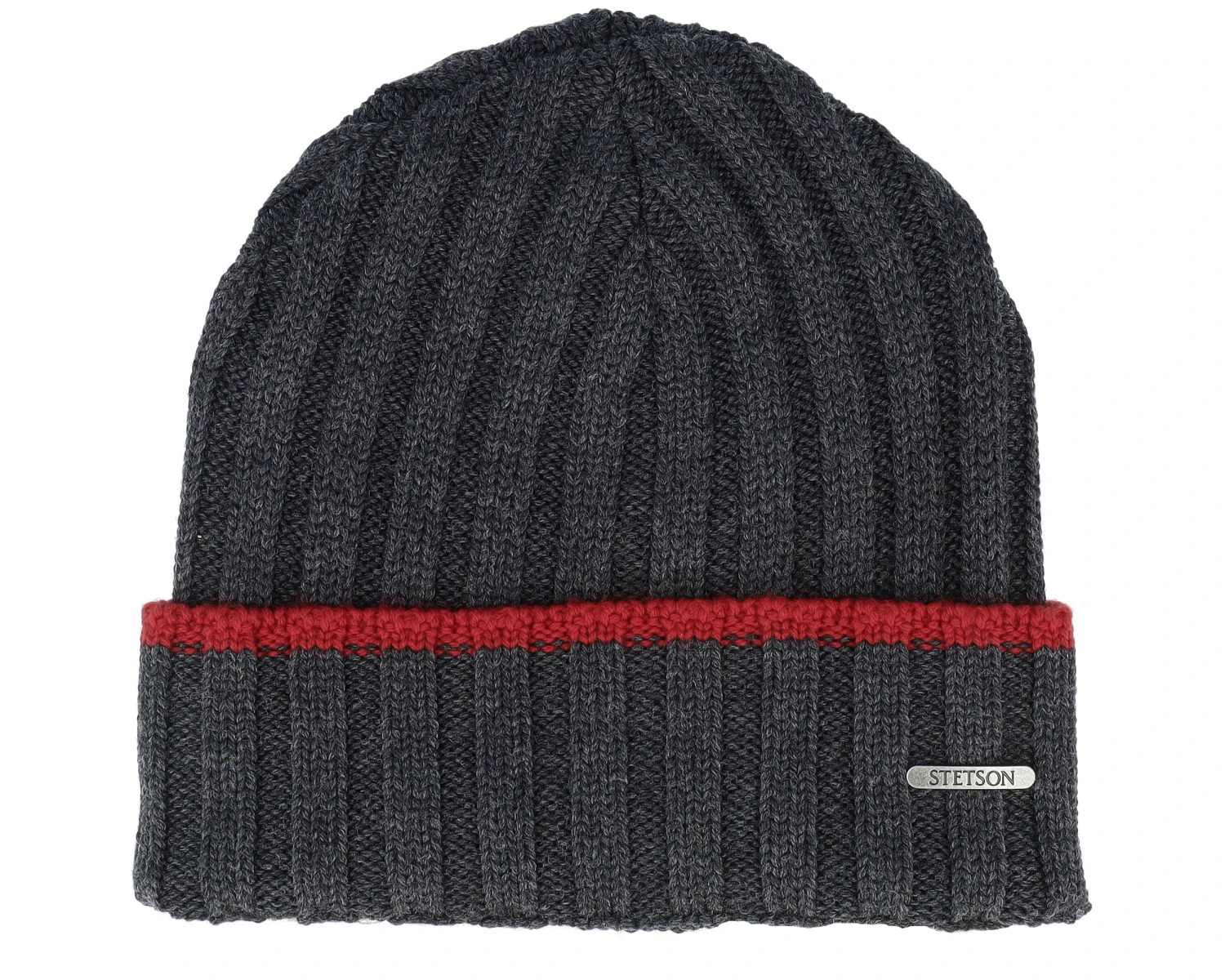 Beanie Merino Wool-38 Charcoal Cuff - Stetson 1 Beanie Merino Wool-38 Charcoal Cuff - Stetson