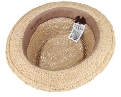 Diamond Raffia Crochet Beige Straw Hat - Stetson -Stetson 4063633122385 4