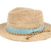 Traveller Raffia Crochet Beige Straw Hat - Stetson