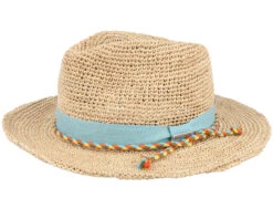 Traveller Raffia Crochet Beige Straw Hat - Stetson
