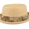 Raffia Sustainable Beige Pork Pie - Stetson