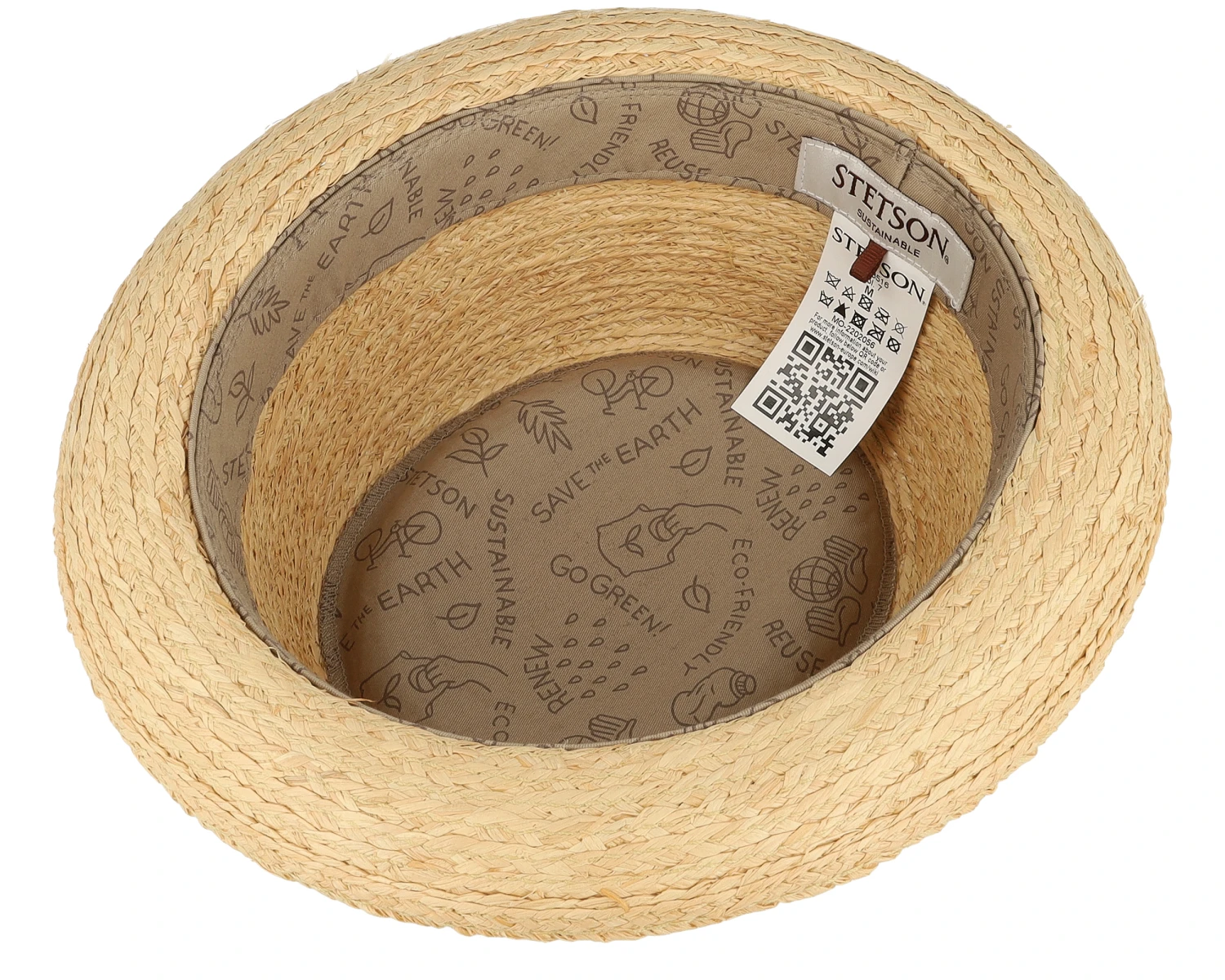 Raffia Sustainable Beige Pork Pie - Stetson 4 Raffia Sustainable Beige Pork Pie - Stetson - Image 4
