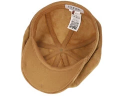 Hatteras Calf Split Brown Flat Cap - Stetson -Stetson 4063633125324 4