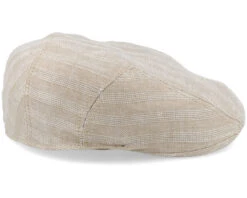 Ivy Cap Linen Stripe Beige Flat Cap - Stetson -Stetson 4063633125737 3