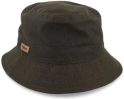 Waxed Organic Cotton Olive Bucket - Stetson -Stetson 4063633126888 3