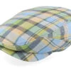 Driver Cap Linen Check Multicolor Flat Cap - Stetson