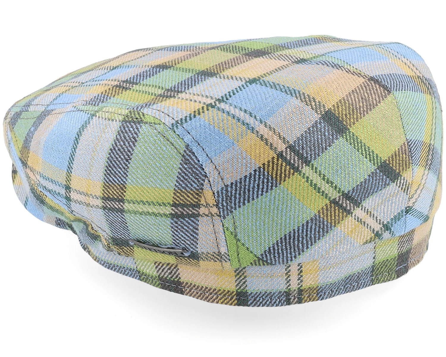 Driver Cap Linen Check Multicolor Flat Cap - Stetson 2 Driver Cap Linen Check Multicolor Flat Cap - Stetson - Image 2