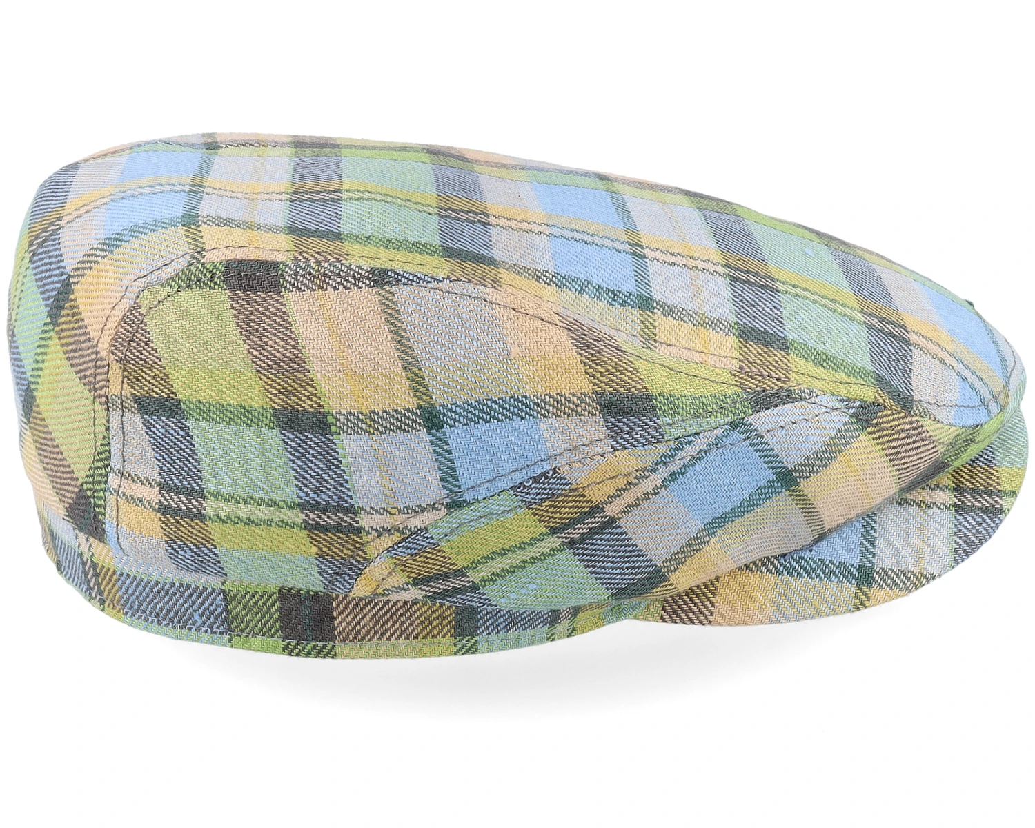 Driver Cap Linen Check Multicolor Flat Cap - Stetson 3 Driver Cap Linen Check Multicolor Flat Cap - Stetson - Image 3