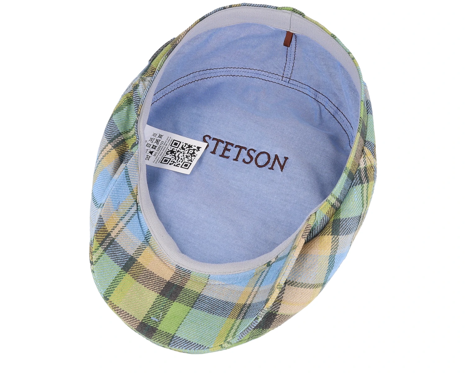 Driver Cap Linen Check Multicolor Flat Cap - Stetson 4 Driver Cap Linen Check Multicolor Flat Cap - Stetson - Image 4