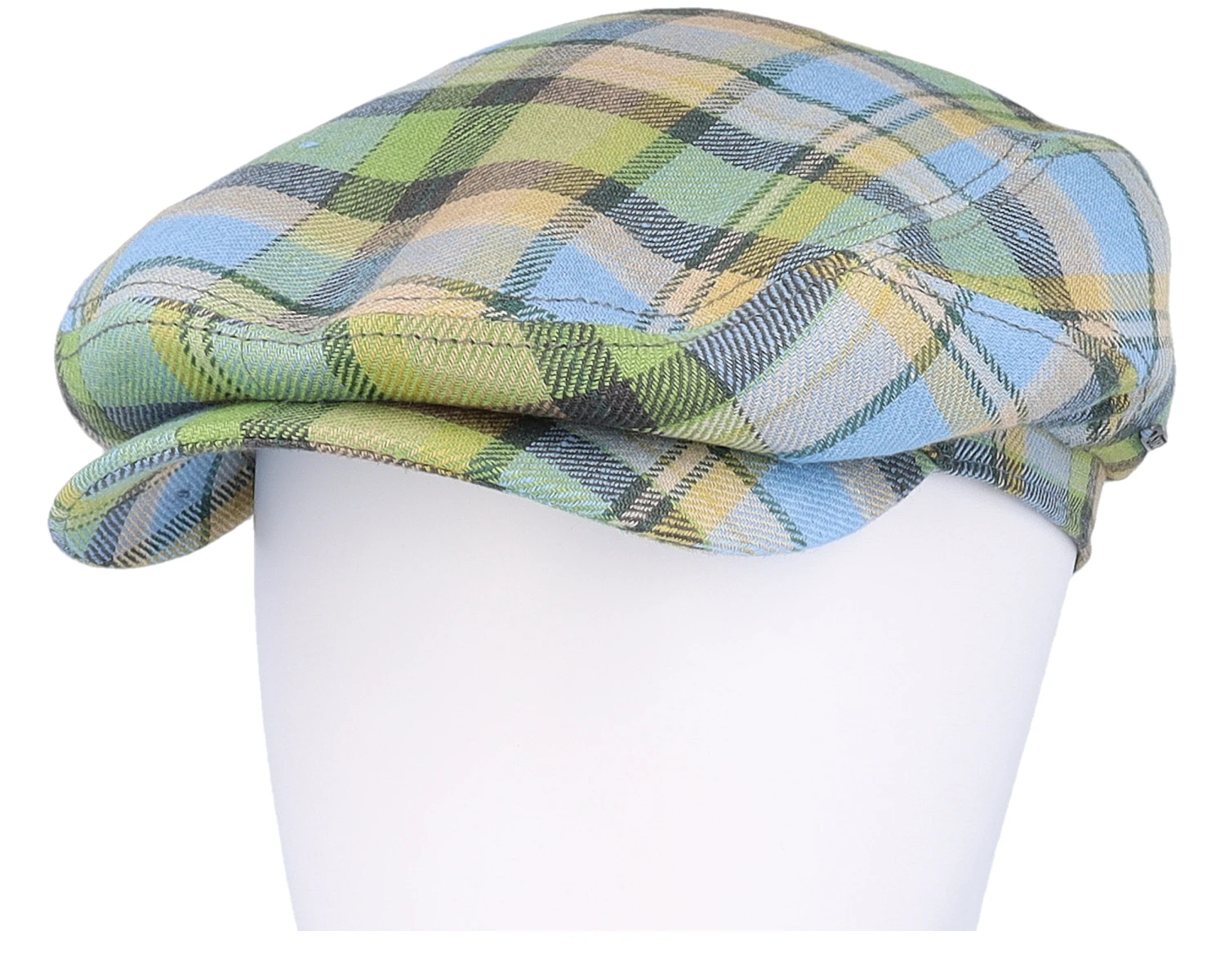 Driver Cap Linen Check Multicolor Flat Cap - Stetson 5 Driver Cap Linen Check Multicolor Flat Cap - Stetson - Image 5