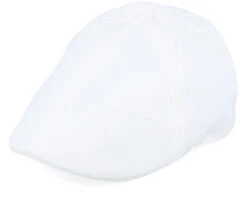 Texas Delave Organic Cotton White Flat Cap - Stetson