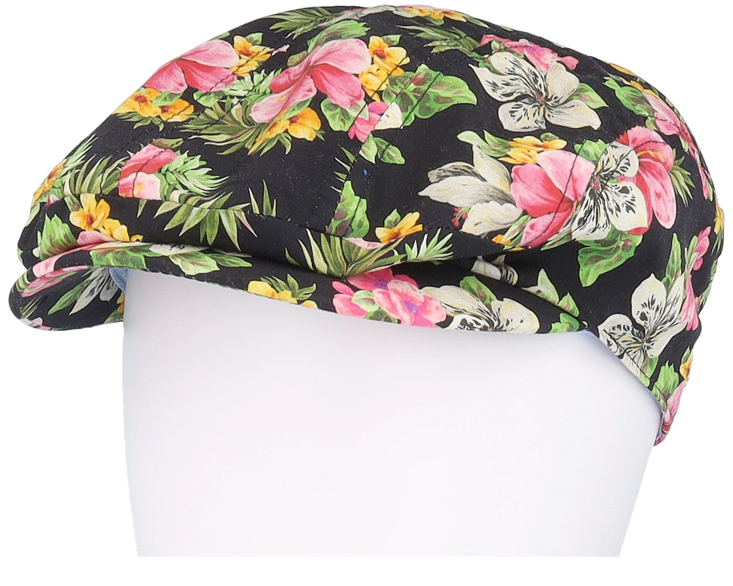 Ivy Cap Cotton Hawaii Print Floral Pattern Flat Cap - Stetson 5 Ivy Cap Cotton Hawaii Print Floral Pattern Flat Cap - Stetson - Image 5