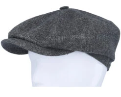 Hatteras Virgin Wool/Linen Grey Flat Cap - Stetson 9 Hatteras Virgin Wool/Linen Grey Flat Cap - Stetson -Stetson 4063633131615 5