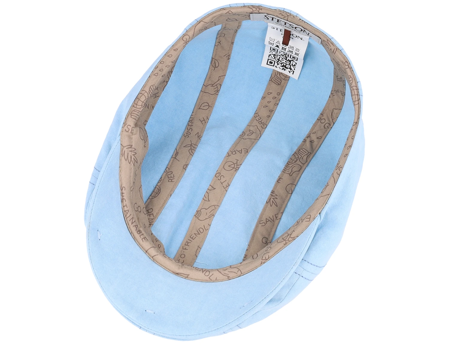 Ivy Cap Organic Cotton Sustainable Blue Flatcap - Stetson 4 Ivy Cap Organic Cotton Sustainable Blue Flatcap - Stetson - Image 4