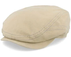 Driver Cap Cotton Sustainable Beige Flat Cap - Stetson