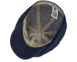 Hatteras Sustainable Denim Blue Flat Cap - Stetson 8 Hatteras Sustainable Denim Blue Flat Cap - Stetson -Stetson 4063633132872 4