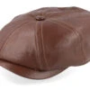 Hatteras Lamb Nappa Brown Flat Cap - Stetson