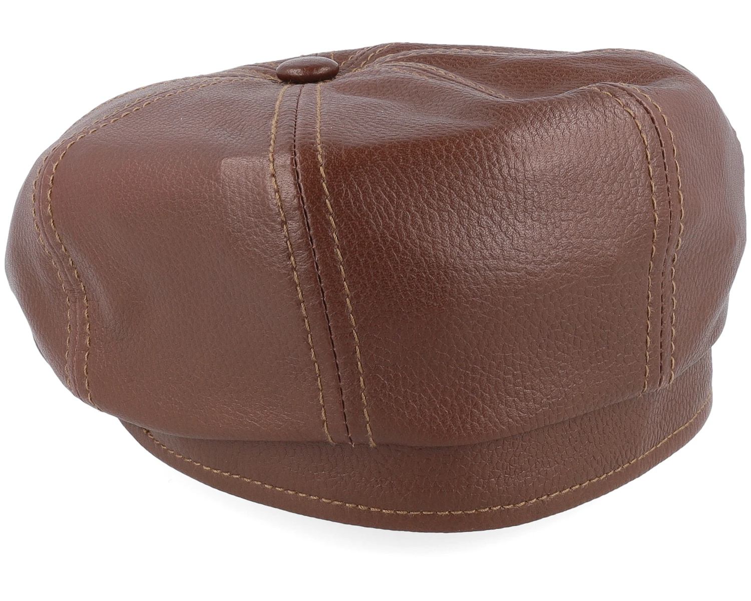 Hatteras Lamb Nappa Brown Flat Cap - Stetson 2 Hatteras Lamb Nappa Brown Flat Cap - Stetson - Image 2