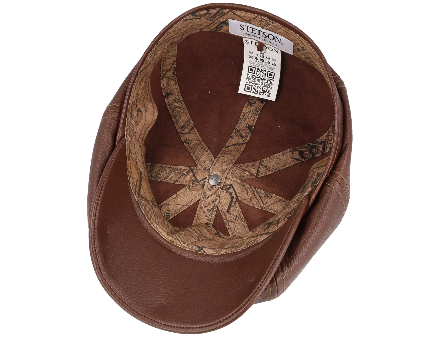 Hatteras Lamb Nappa Brown Flat Cap - Stetson 4 Hatteras Lamb Nappa Brown Flat Cap - Stetson - Image 4