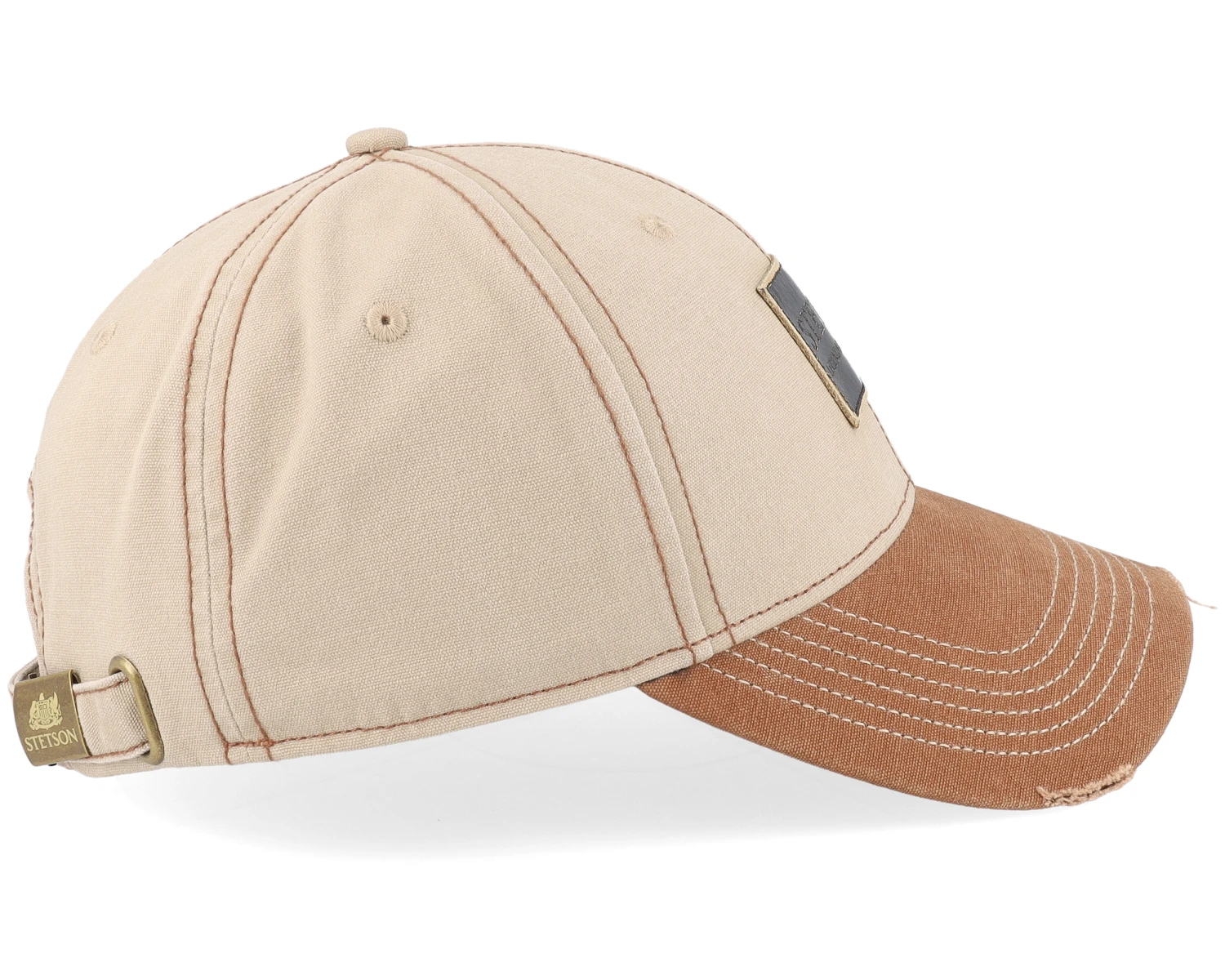 Baseball Leather Patch Vintage Beige Adjustable - Stetson 4 Baseball Leather Patch Vintage Beige Adjustable - Stetson - Image 4