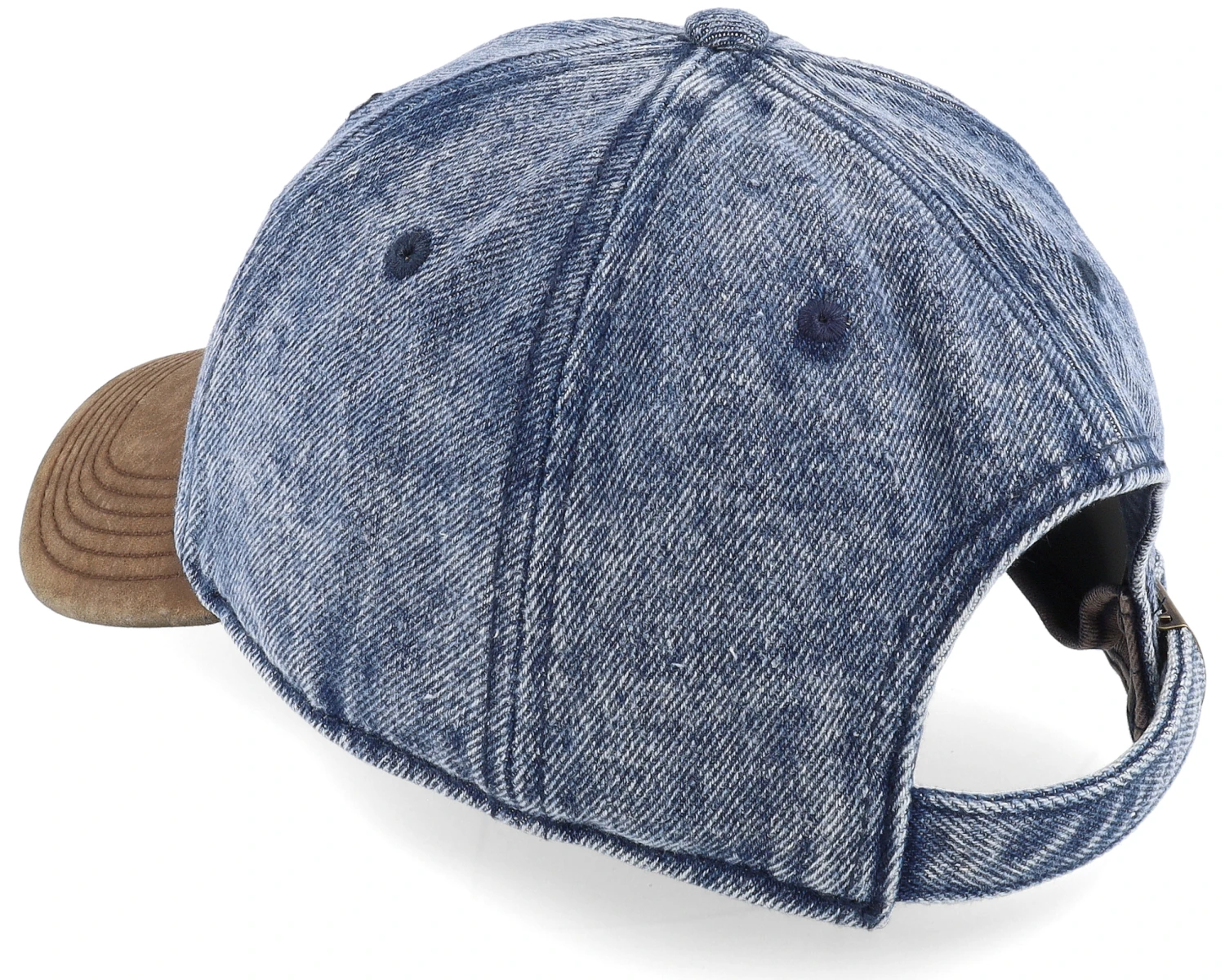 Baseball Denim Vintage Distressed Blue/Beige Dad Cap - Stetson 3 Baseball Denim Vintage Distressed Blue/Beige Dad Cap - Stetson - Image 3