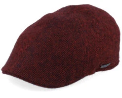 Texas Wool Herringbone Red Flat Cap - Stetson