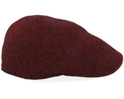 Texas Wool Herringbone Red Flat Cap - Stetson -Stetson 4063633145087 3