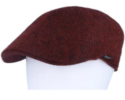 Texas Wool Herringbone Red Flat Cap - Stetson -Stetson 4063633145087 5