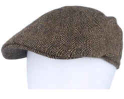 Texas Wool Herringbone Brown Flat Cap - Stetson -Stetson 4063633145094 5